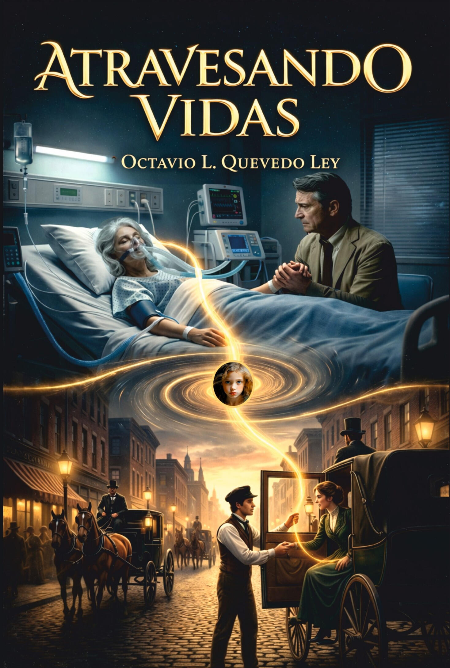 Portada de la novela Atravesando Vidas de Octavio L. Quevedo Ley